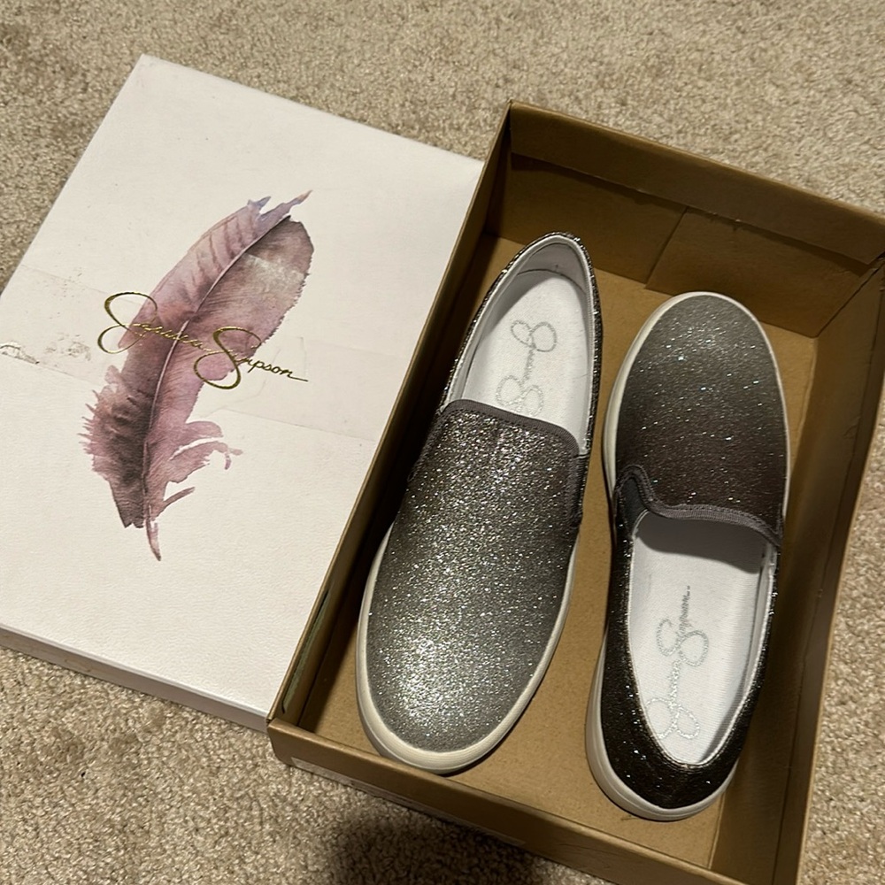 Js dinellia shoes size 8 ombre micro glitter